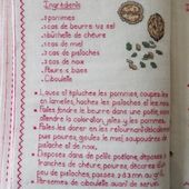 Livre Recettes Brodées de Mamigoz : Pommes poêlées au miel et chèvre - Chez Mamigoz