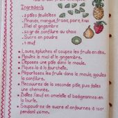 Livre Recettes Brodées de Mamigoz : Tourte aux Fruits exotiques - Chez Mamigoz