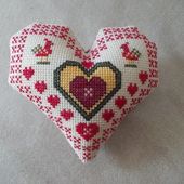 Quatrième Cœur à broder ST Valentin, Style Hongrois : 2 ème partie. - Chez Mamigoz
