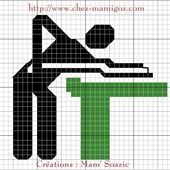 Pictogrammes billard à broder - Chez Mamigoz