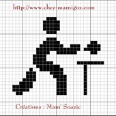 Pictogrammes Ping-pong brodés pour serviette et drap de bain. - Chez Mamigoz