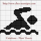 Pictogrammes Natation pour serviette et drap de bain. - Chez Mamigoz