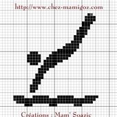 Pictogrammes Plongeon pour serviette et drap de bain. - Chez Mamigoz