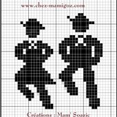 Nouveau Pictogramme à broder : Danseurs Country - Chez Mamigoz