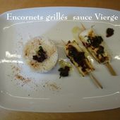 Les Encornets grillés Sauce Vierge du Petit Bistro - Chez Mamigoz