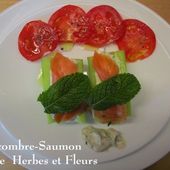 Concombre au saumon fumé, Sauce aux Herbes et Fleurs - Chez Mamigoz