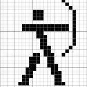 Grilles Pictogrammes brodés : le Tir à l'arc - Chez Mamigoz