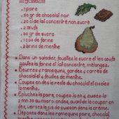 Livre Recettes Brodées de Mamigoz : Douceurs Poire Chocolat Menthe - Chez Mamigoz