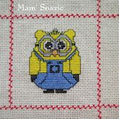 Chouette brodée 28 : Les Minions - Chez Mamigoz
