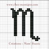 Pictogramme Zodiaque à broder : le Scorpion - Chez Mamigoz