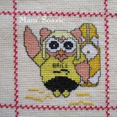 Plaid Chouette brodée 59 : Brice de Nice - Chez Mamigoz