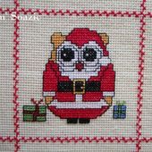 Plaid Chouette brodée 57 : le Père Noël - Chez Mamigoz