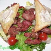 Salade de chèvre chaud aux gesiers de canard