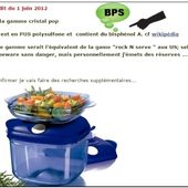 Enquête sur la gamme Microcook de Tupperware en bps nocif ou pas?
