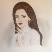 #Drawing : Lana Del Rey (N°2) - INSPIRATION MAKES ART ALIVE