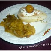 Poire à la compotée de mirabelles - Chez Vanda