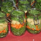 Jardinière de légumes en bocaux