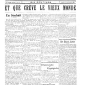 ★ Et que crève le vieux monde - Socialisme libertaire