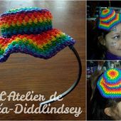 Un petit chapeau crocheter en élastique Rainbow loom - Le blog de diddlindsey