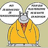 Humour Le Chat Geluck: Dieu devrait démissionner