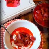 Rhubarbe et fraises confites au four - La Médecine Passe Par La Cuisine