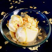 Crème glacée au miel et amandes caramélisées - La Médecine Passe Par La Cuisine