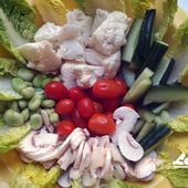 Recette : salade de crudités et sauce tzatziki légère - Les Gralettes
