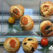 Recette : Muffins salés italiens (tomate, olive, parmesan) - Les Gralettes