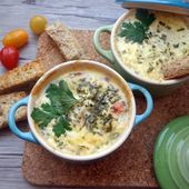 Recette : Oeufs cocottes au Saint-Félicien - Les Gralettes