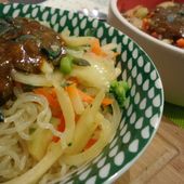 recette : Pâtes vegan curry et graines de courge - Les Gralettes