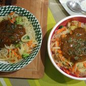 recette : Pâtes vegan curry et graines de courge - Les Gralettes