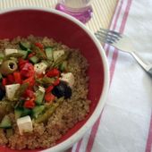 Recette : salade tiède de quinoa méditerranéenne - Les Gralettes