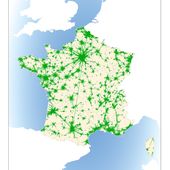 Carte de France des flux de mobilité domicile-travail - Chroniques Cartographiques