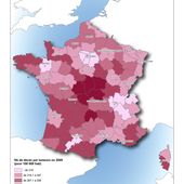 Carte de France de la mortalité par tumeurs - Chroniques Cartographiques