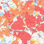Carte de France interactive de l'observatoire Très Haut Débit - Chroniques Cartographiques