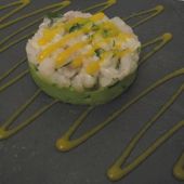 Tartare de poisson avocat et coulis de mangue