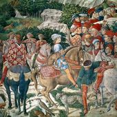 Benozzo Gozzoli -La Caravane des Rois mages- 1459- fresque Florence - Ladilettantelle