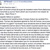 Soutien à JM Renaud - FramboiseChocolatandco