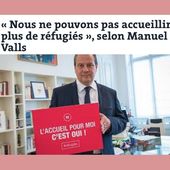 Migrants : Samuel (*) Valls n'en veut plus ! - MOINS de BIENS PLUS de LIENS