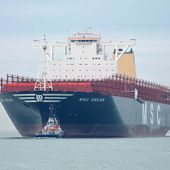 Le MSC Oscar, plus gros porte-conteneurs au monde