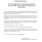 Communiqué de presse du Cercle Algérianiste - Le blog de voxpop