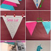 Guirlande Fanions simili cuir DIY - Viny DIY, le blog de tuto couture & DIY.