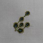 Point de croix : vert et bleu - La ruche à idées