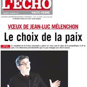 Voeux de Jean-Luc Mélenchon : LE CHOIX DE LA PAIX - VIDEO - Ça n'empêche pas Nicolas