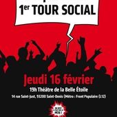 MEETING : Préparons le premier tour social ! - jeudi 16 février 2017 à 19h - La Plaine Saint-Denis (93)