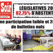 En ALGÉRIE, la « grogne populaire » cause d’une FORTE ABSTENTION aux ÉLECTIONS...