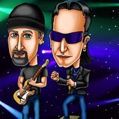 Caricature The Edge et Bono - U2 BLOG