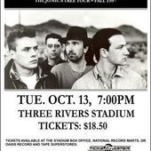 U2 -Affiche concert -Three Rivers Stadium -Pittsburgh -13/10/1987 - U2 BLOG
