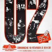 U2 -Affiche concert -Paris France -10/02/1985 - U2 BLOG