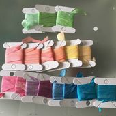 DIY teinture rubans de soie suite - Avec des fils et des couleurs